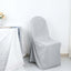 Polyester Slip On Banquet Chair Covers Silver - Stain-Resistant Reusable Durable Fabric