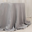 Premium Polyester 132" Round Tablecloth Silver - Seamless 220GSM Wrinkle-Resistant Table Cover