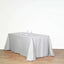 Polyester 90"x132" Rectangle Tablecloth Silver - Seamless Wrinkle-Resistant Table Cover