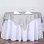 Polyester 54"x54" Table Overlay Square Tablecloth Silver - Wrinkle-Resistant & Durable Table Cover
