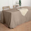 Faux Linen 90"x156" Rectangular Tablecloth Taupe - Slubby Texture Wrinkle-Resistant Seamless Table Cover