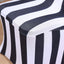 Stretch Spandex Chair Cover Black/White for Folding Chairs - 2" Striped Wrinkle Resistant Classy 160GSM Fitted Slipcover With Foot Pockets