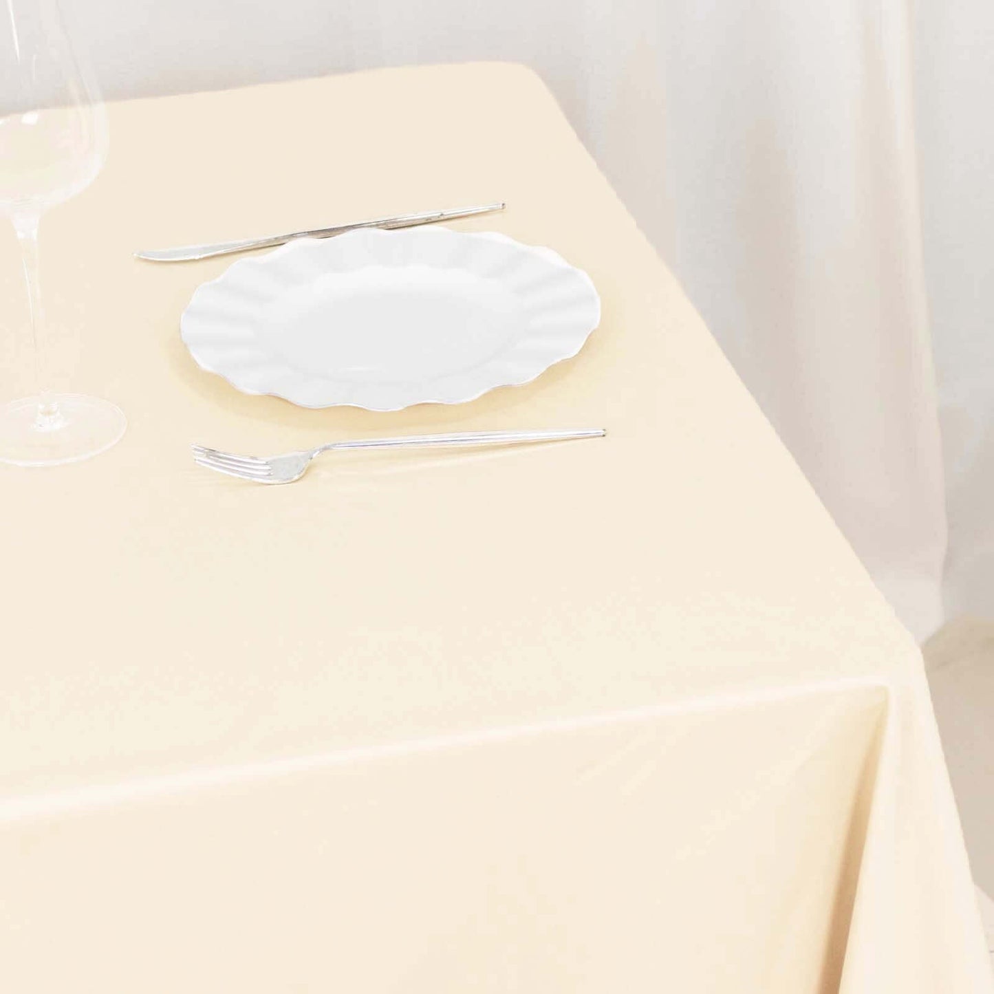 Scuba 70"x70" Table Overlay Square Tablecloth Beige - Wrinkle Free & Stain Resistant Table Cover
