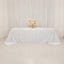 Lamour Satin 90"x156" Rectangle Tablecloth White - Luxurious, Soft Seamless Table Cover for Stylish Settings