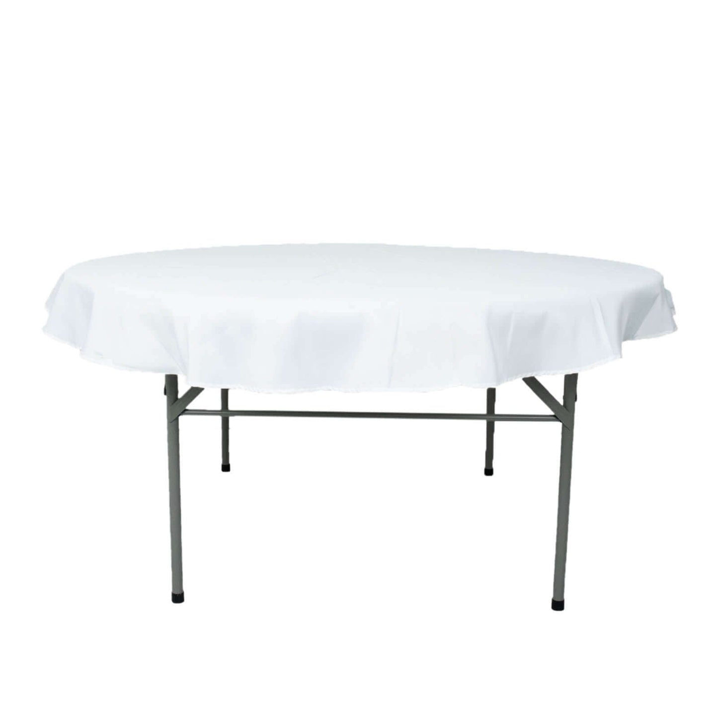 Premium Polyester 70" Round Tablecloth White - Stain and Wrinkle-Resistant 220GSM Table Cover for Weddings & Events