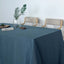 Faux Linen 90"x132" Rectangular Tablecloth Blue - Slubby Texture Wrinkle-Resistant Seamless Table Cover