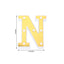 3D Marquee Letter "N" Warm White 7 LED Lights Gold - Chic Light-Up Decor for Events 6"