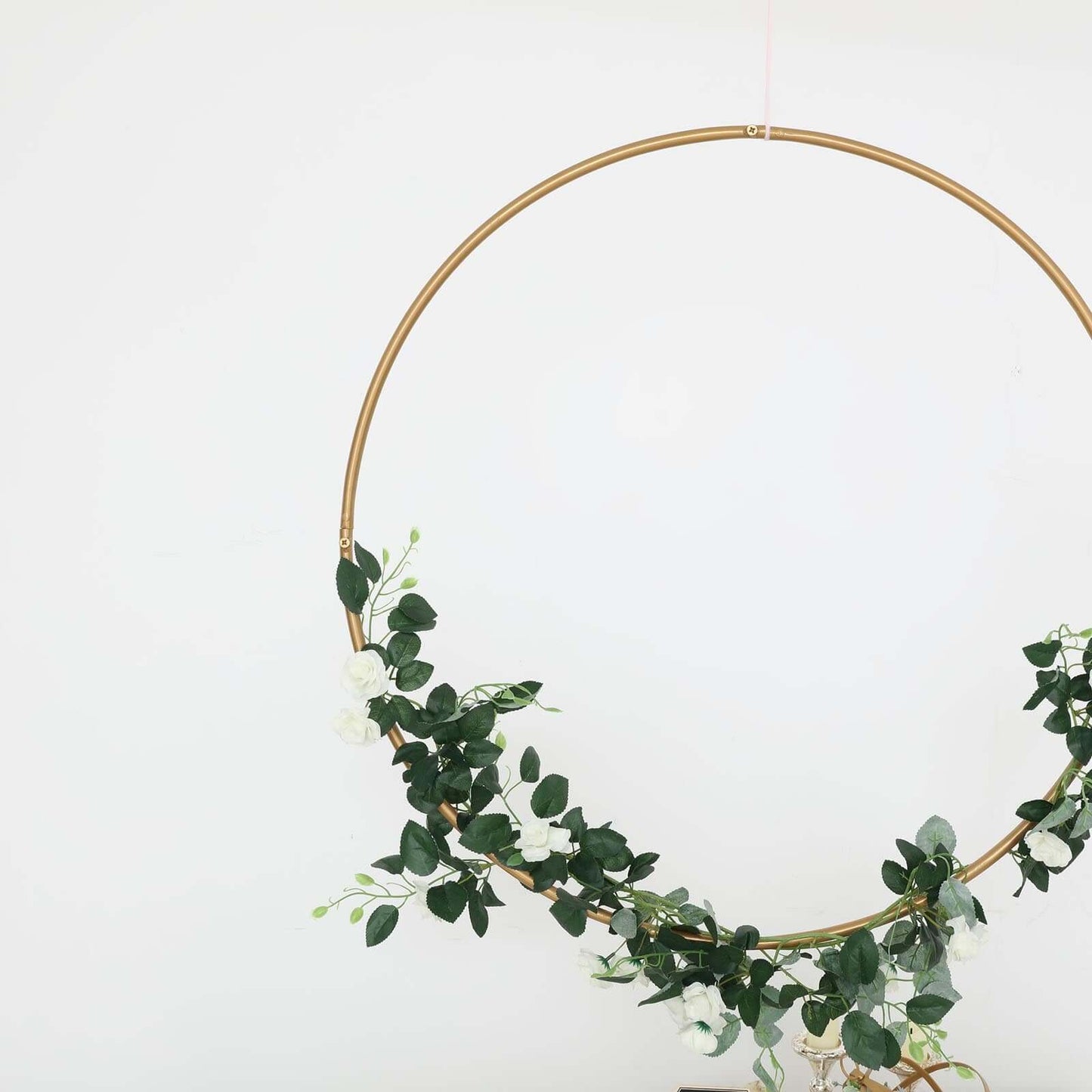 32" Gold Heavy Duty Metal Hoop Wreath, Floral Hoop