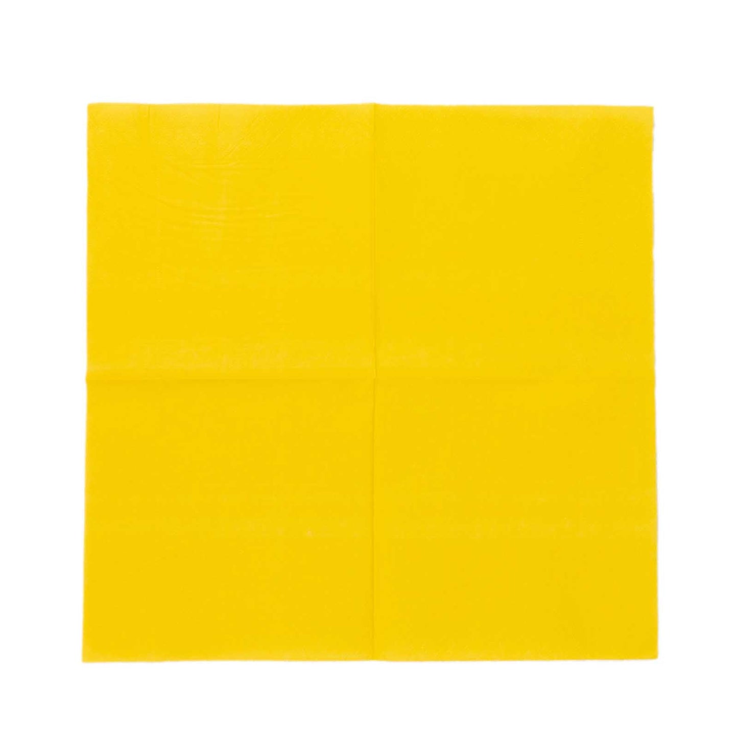 50-Pack Paper Beverage Napkins Yellow - 2 Ply Disposable Soft 18GSM Cocktail Napkins 5"x5"