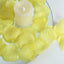 500-Pack Rose Petals Round Design Yellow Silk Confetti - Decorative Scatters for Tables and Floors