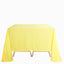 Polyester Square 90"x90" Tablecloth Yellow - Wrinkle-Resistant & Durable Table Cover