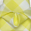 5 Pack Polyester 15"x15" Napkins Yellow/White Buffalo Plaid Gingham Style Cloth Napkins