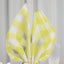 5 Pack Polyester 15"x15" Napkins Yellow/White Buffalo Plaid Gingham Style Cloth Napkins