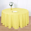Polyester 120" Round Tablecloth Yellow - Seamless Wrinkle-Resistant Table Cover