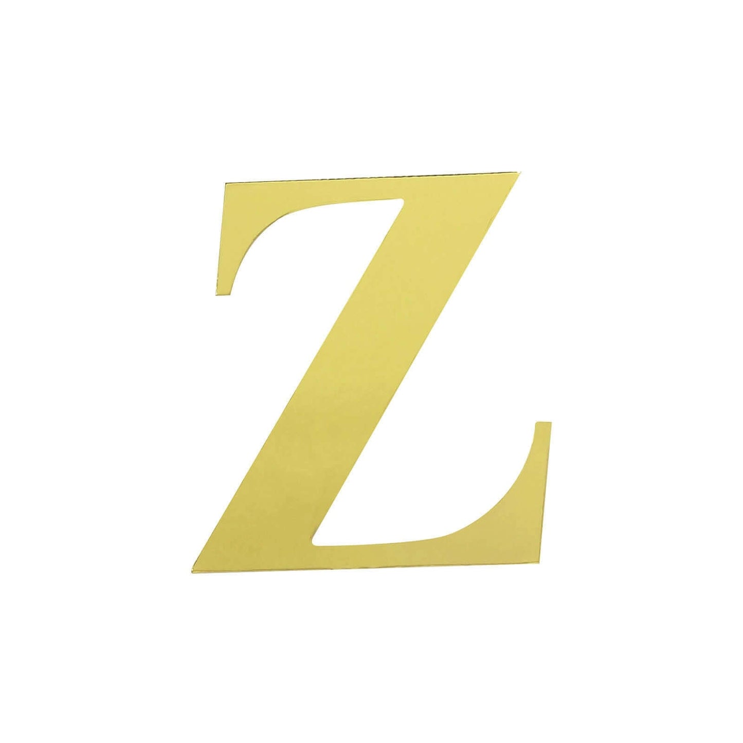 4-Pack Stickers Banner Custom Alphabet "Z" Design Gold - Text Stick-On Decorative Letters 5"